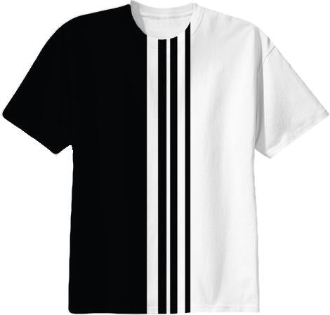 Black and white mod stripes