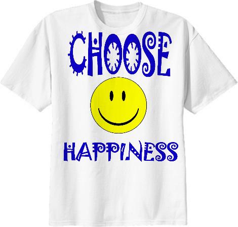 Choose Happiness smiley face text typography humor