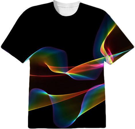 Fluted Cosmic Rainbow Abstract Fractal Winds