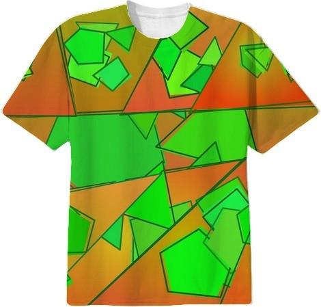 Green and Orange Retro Abstract