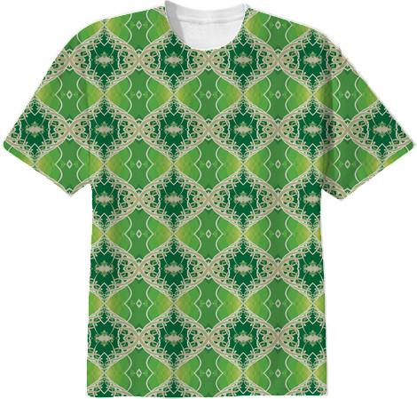 Green Vine Fractal Design Tshirt