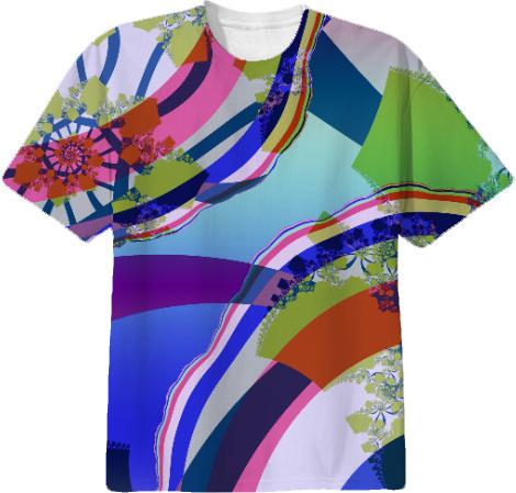 Modern abstract and spiral T shirt