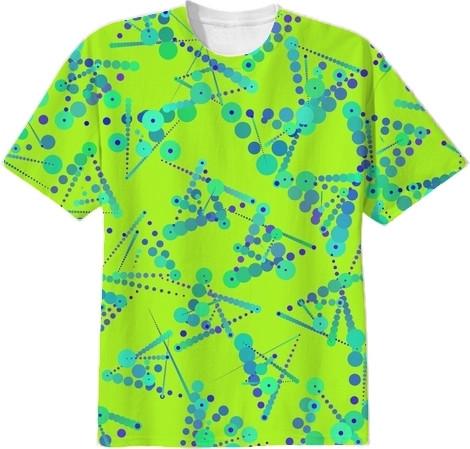 Neon Dotty Abstract Triangles