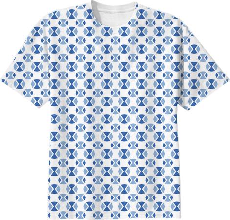 Retro style repeat pattern in 2014 blues t shirts