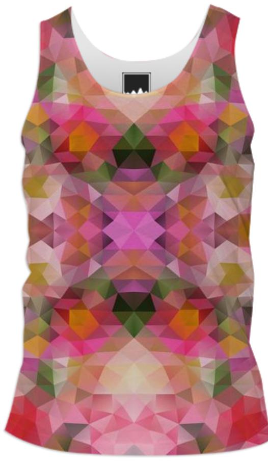 POLYGON TRIANGLES PATTERN PINK RED VIOLET YELLOW FLOWERS ABSTRACT POLYART GEOMETRIC GEOMETRIC PATTERN FLOWER NATURE