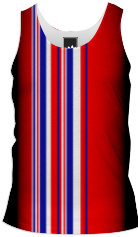 Red White Blue Stripes Tank Top for Men