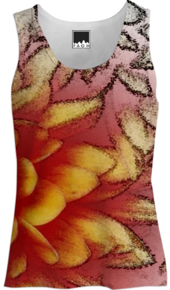 Abstract Floral Tank Top