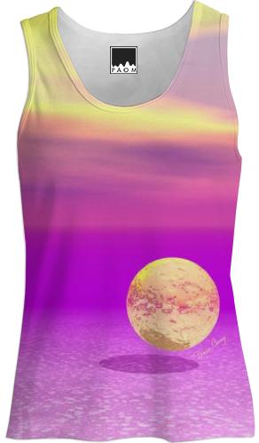 Adrift Abstract Gold Violet Ocean Paradise