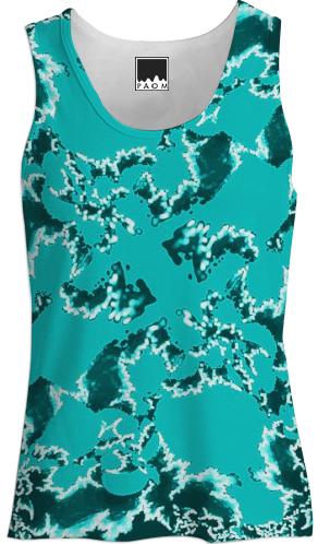 Aqua Fractal Tank Top