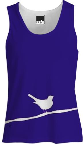 Bird on a Wire Navy Tank Top