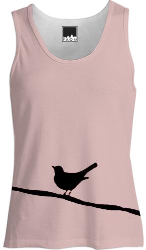 Bird on a Wire Pink Tank Top