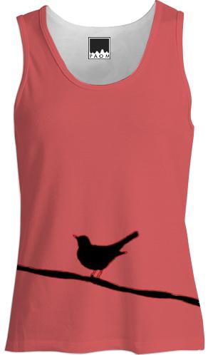 Bird on a Wire Red Tank Top