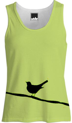 Bird on a Wire Yellow Tank Top