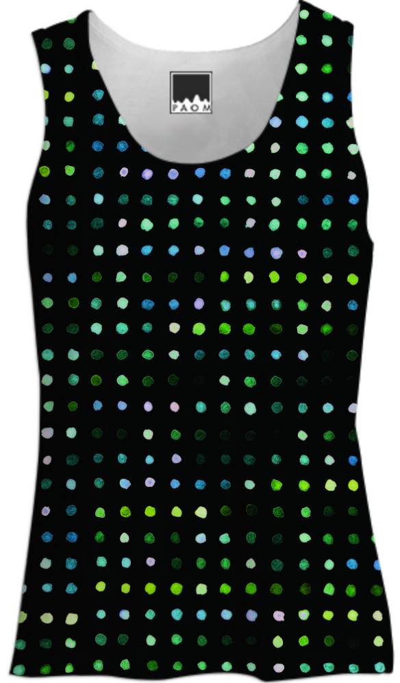 blue dots fitted tank