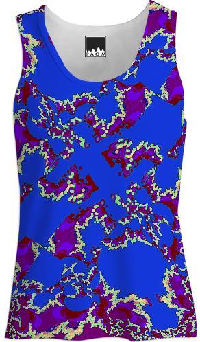 Blue Fractal Tank Top