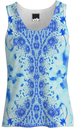 Blue Lace Tank Top