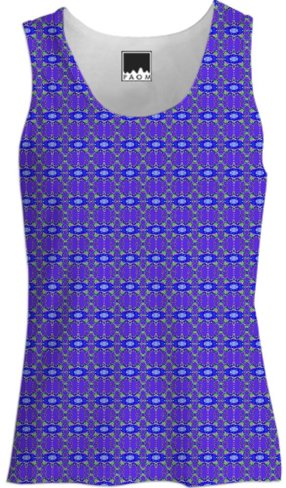 Blue Purple Pattern Tank Top
