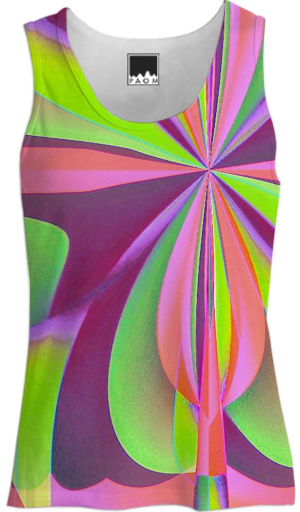 Burgundy Green Rainbow Tank Top