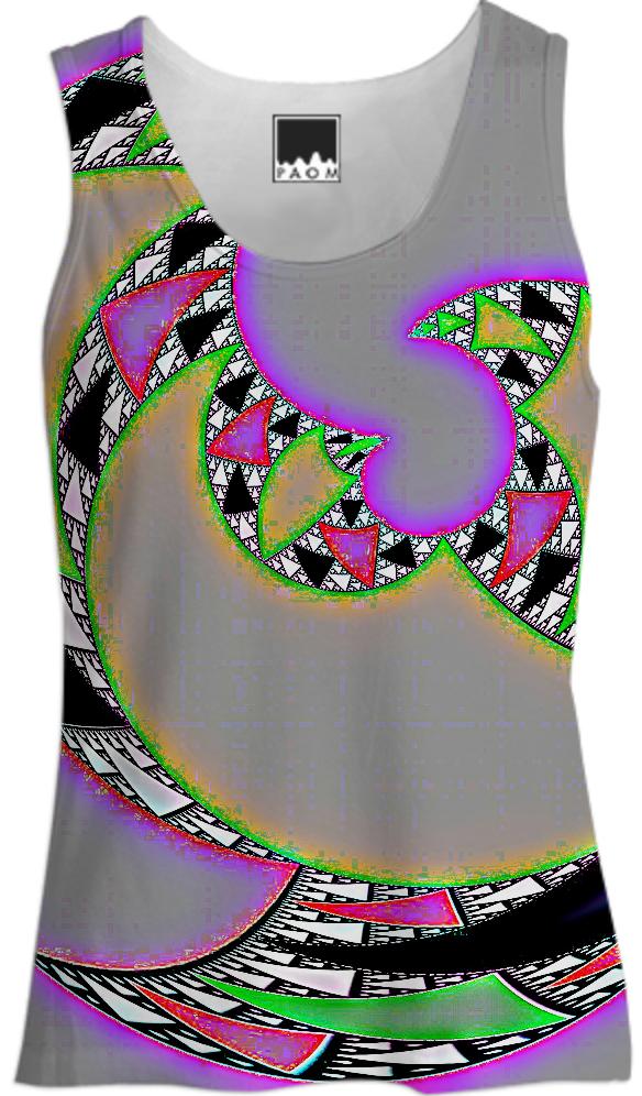 Colorful Abstract Swirl Tank Top