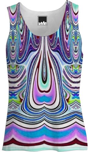 Colorful Stripe Border Tank Top