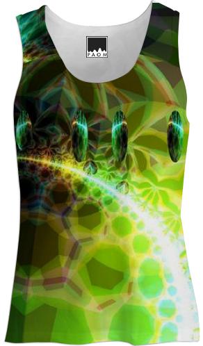 Dawn of Time Abstract Fractal Lime and Gold Emerge