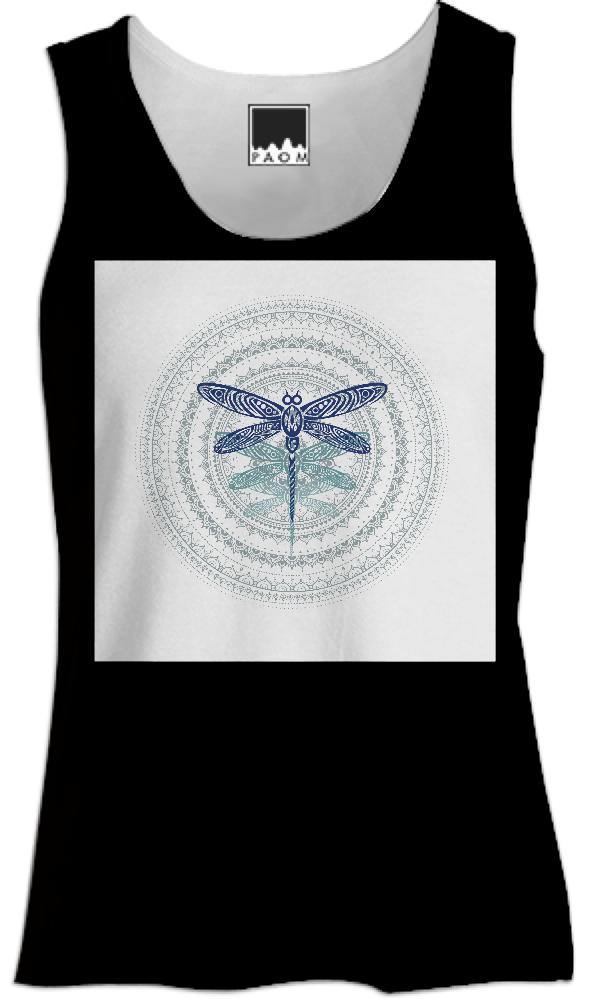 Dragonfly blue transformation Tank Top