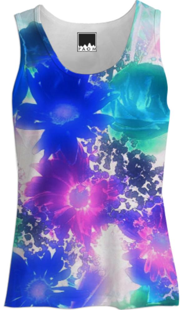 floral glow womans tank top