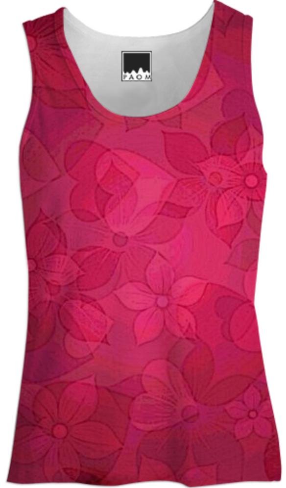 floral heart womans tank top