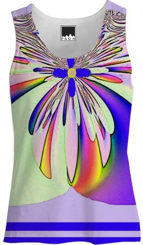 Flower Child Blue Tank Top