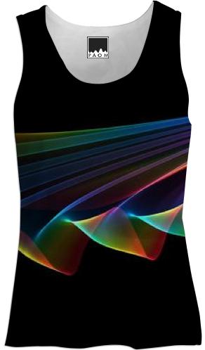 Flowing Fabric of Rainbow Light Abstract Fractal