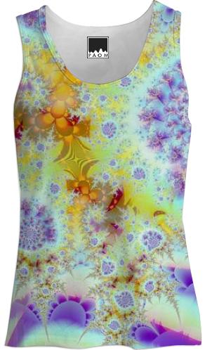 Golden Violet Sea Shells Abstract Fractal Ocean