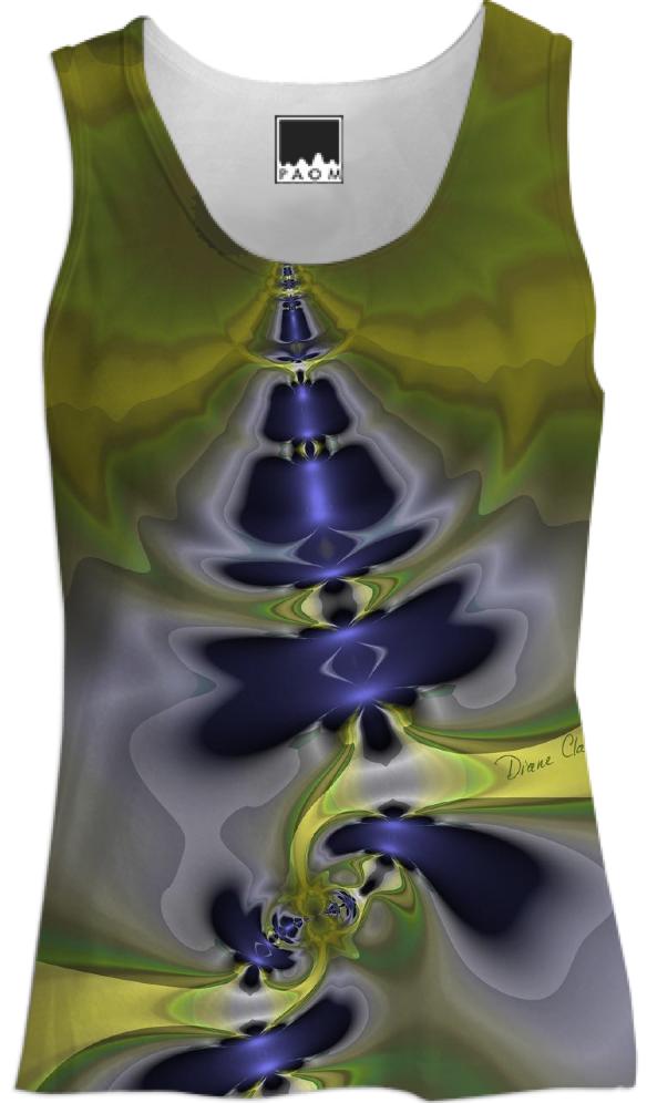 Gray Goblin in Green Abstract Fractal Fun Spooky Imp