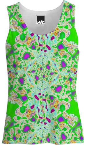 Green Aqua Abstract Tank Top