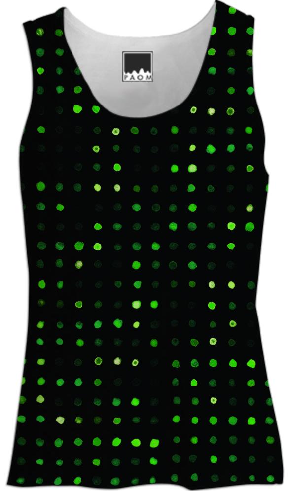 green dots fitted tank