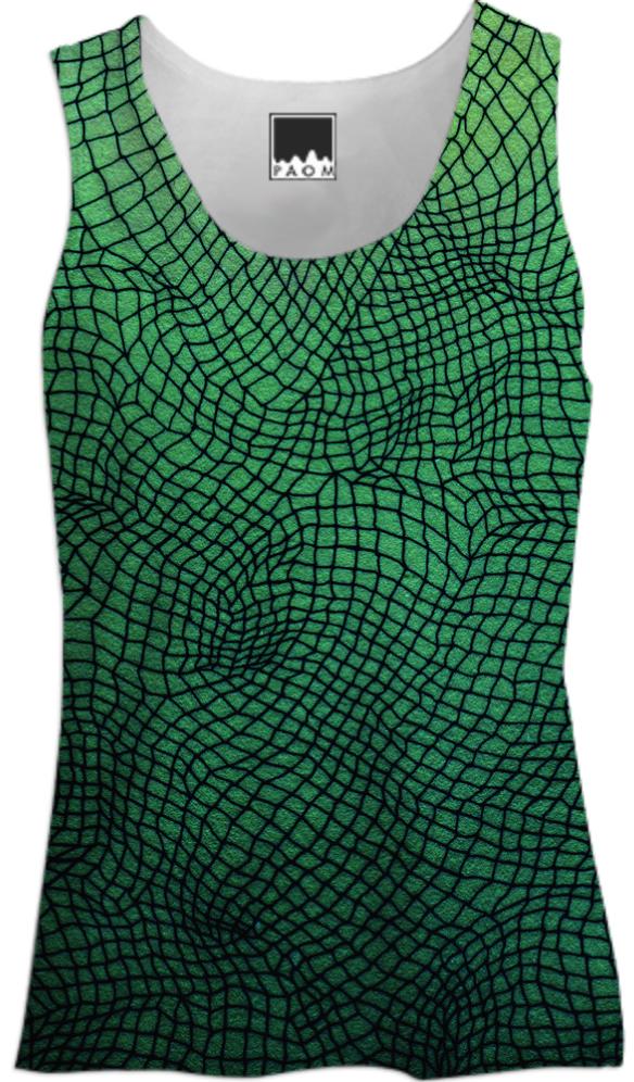 green net fitted tank