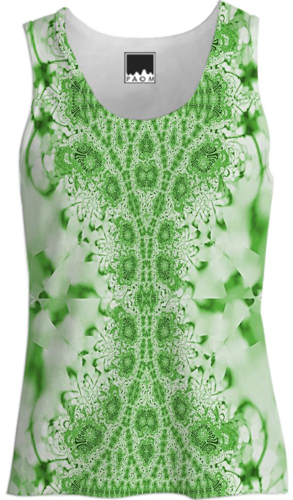 Green on Green Lace Tank Top