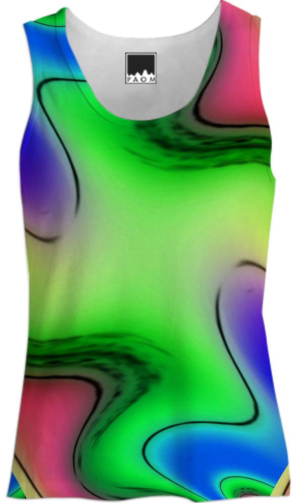 Green Passion Abstract Tank Top