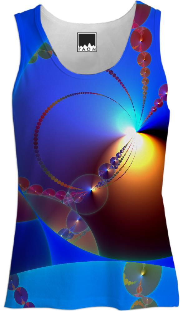 Inside Out II Abstract Azure Blue Golden Worlds