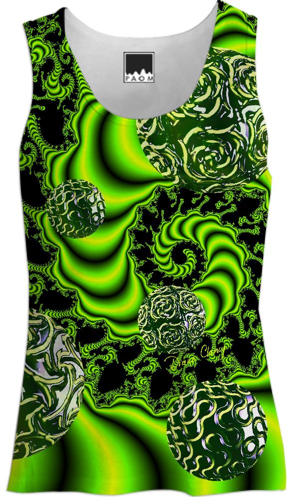 Irish Whirl Abstract Fractal Emerald Dance