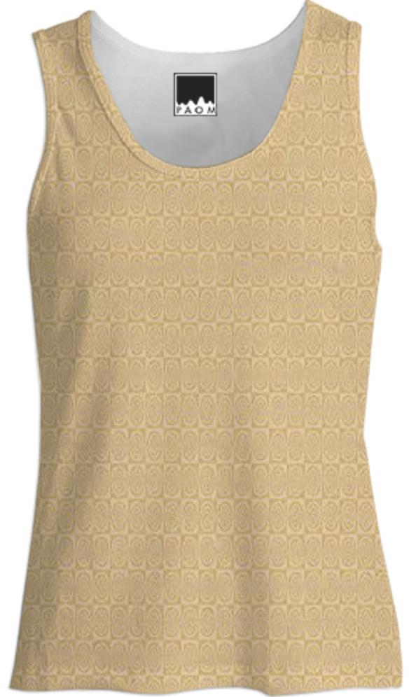 Light Gold Geometric Tank Top