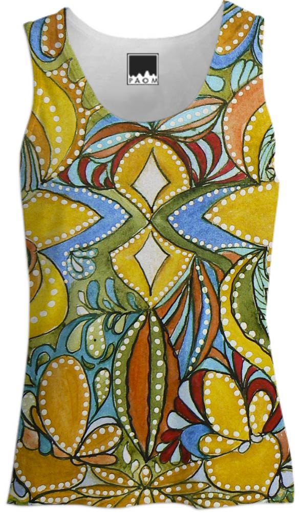 Mustard and Rust Tank top Women by mysushi