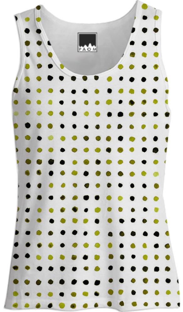 olive dots fitted tank