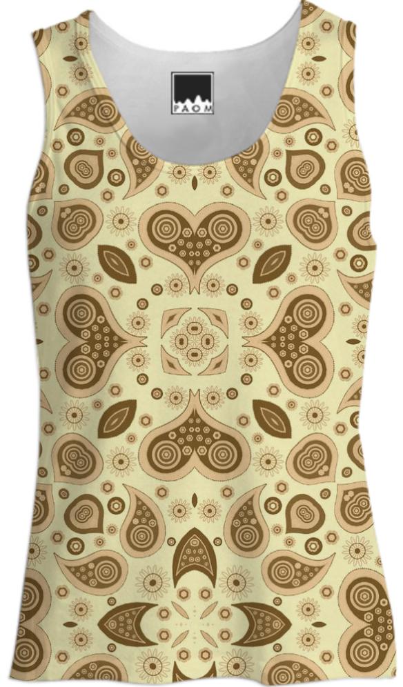 paisley hearts beige