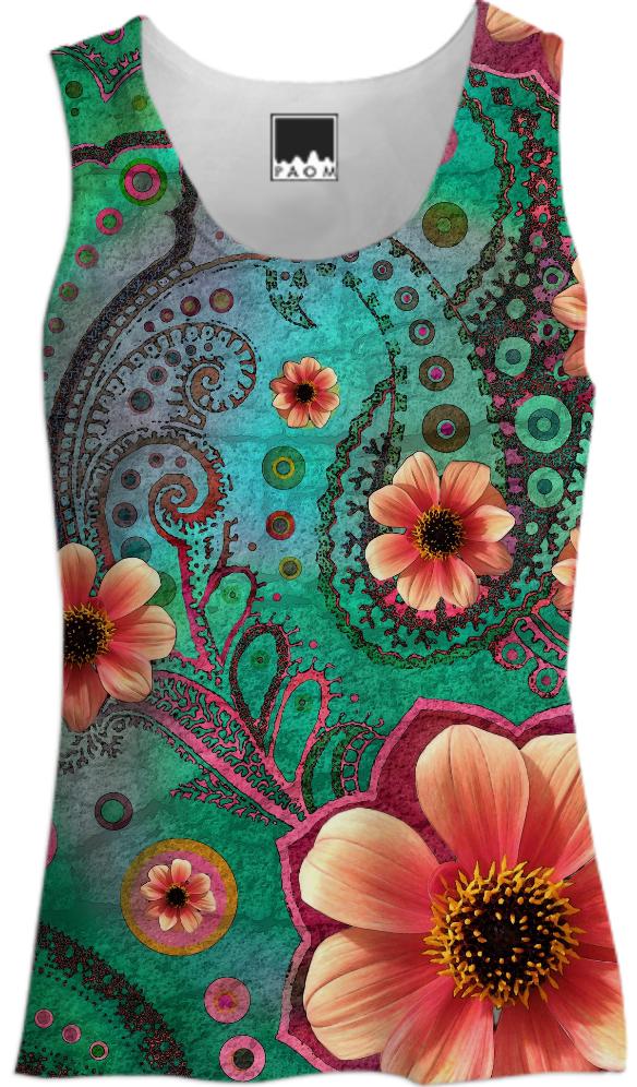 Paisley Paradise Womens Tank Top
