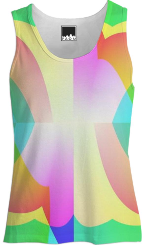 Pink and Yellow Rainbow Tank Top