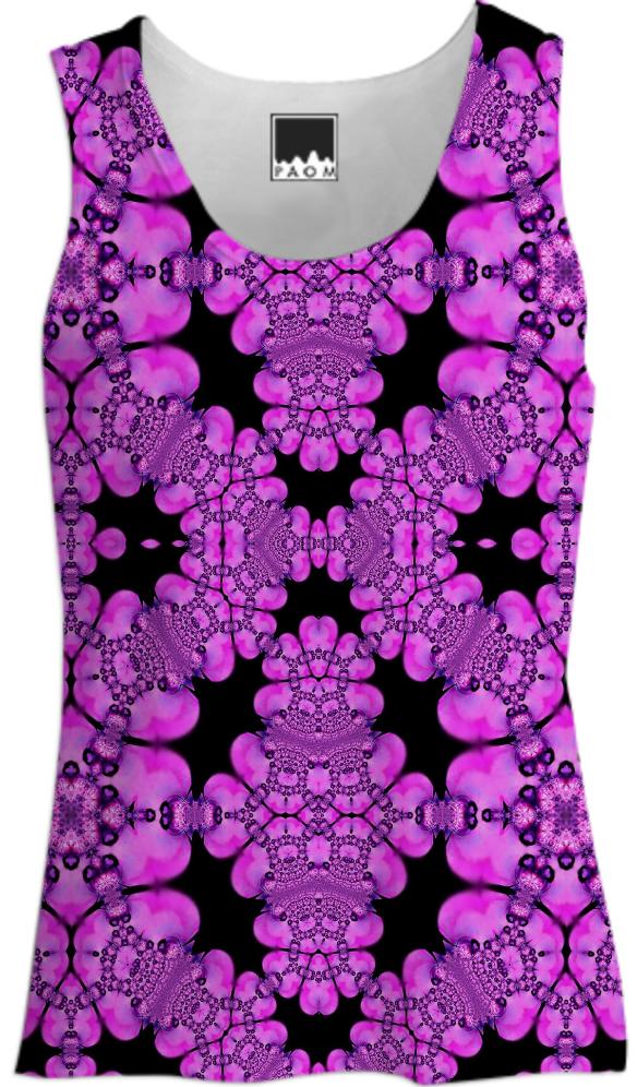 Pink Black Abstract Tank Top