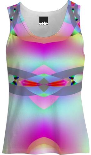 Pink Blue Abstract Tank Top