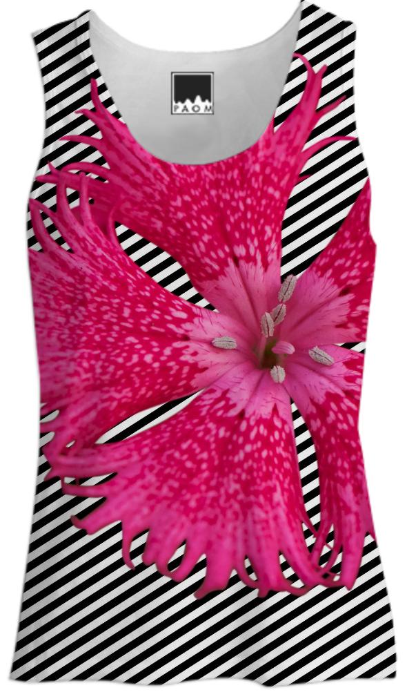 Pink flower with Stripes