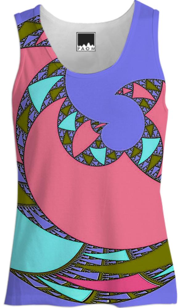 Pink Purple Abstract Tank Top