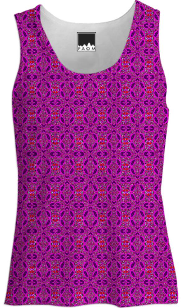 Pink Purple Pattern Tank Top